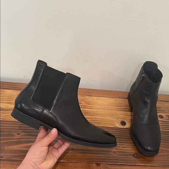 Cole Haan Men’s Black Leather Chelsea Boots Size 8 - Picture 1 of 14